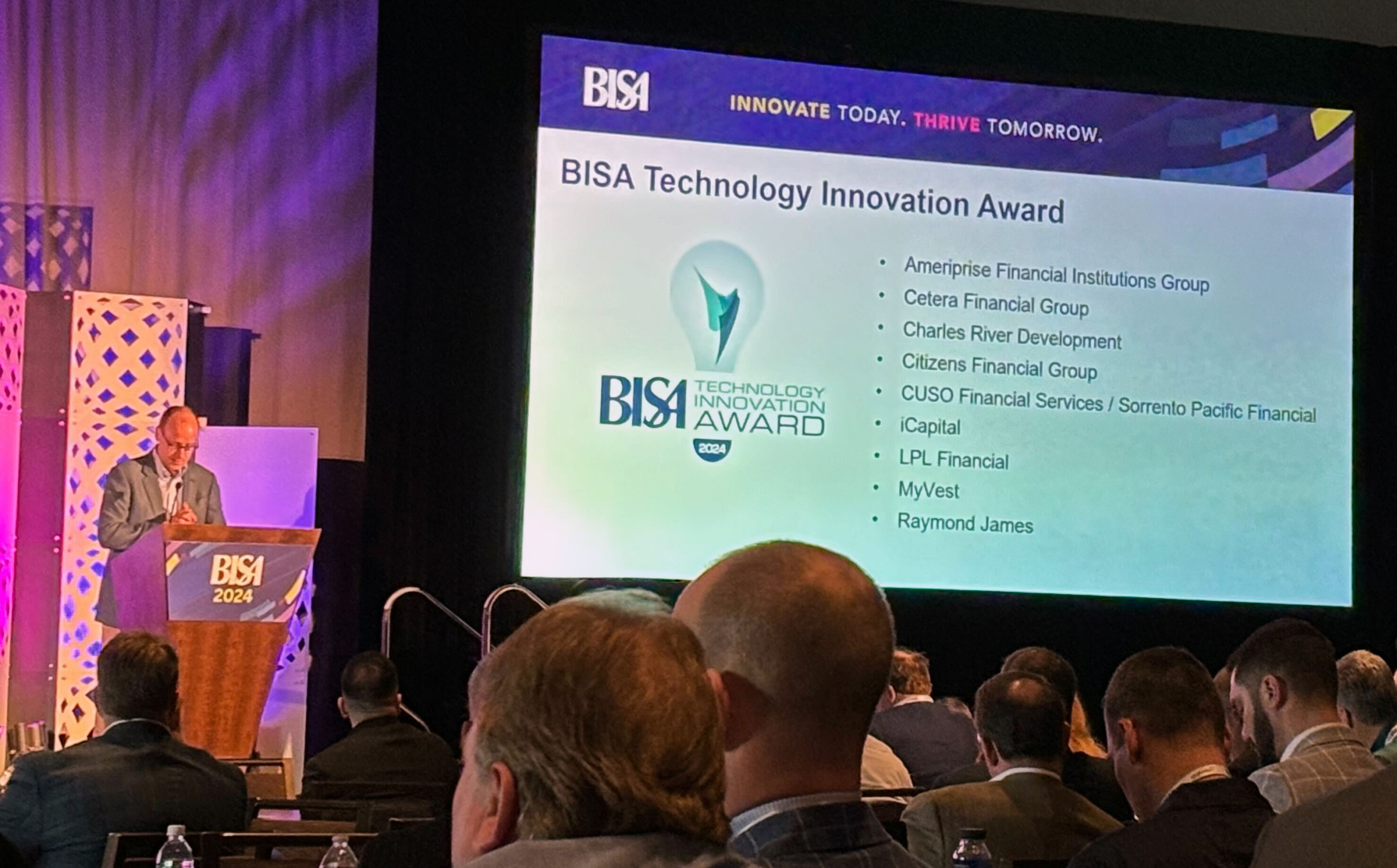MyVest Wins 2024 BISA Technology Innovation Award