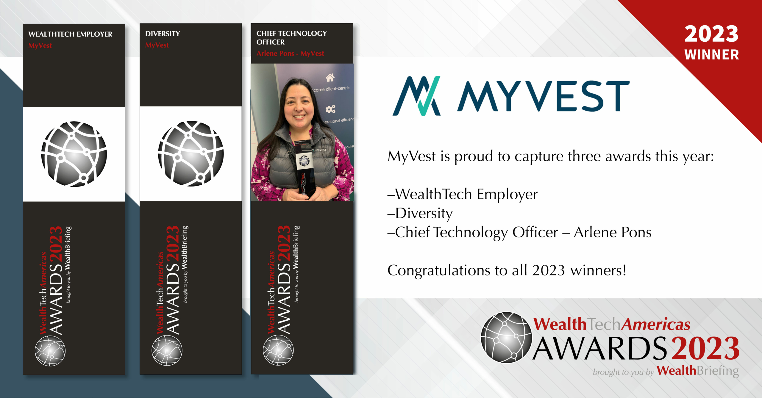 MyVest Wins 3 WealthTech Americas Awards